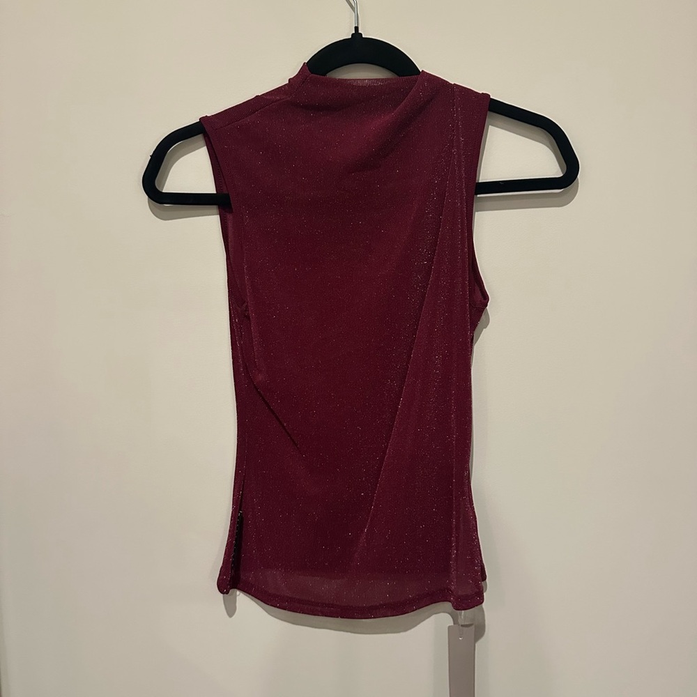 Missguided + Sparkling Maroon Tank Top